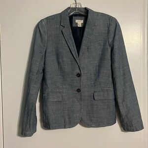 J Crew Chambray Blazer Size 4